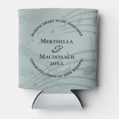 Personalisierte elegante Musiknoten Hochzeit Dosenkühler (Vorderseite)