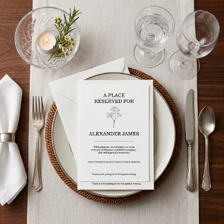 Personalisierte elegante Party Platzkarte