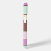 Personalisierte, elegante Pastellstreifen, rosa He Case-Mate iPhone Hülle (Rückseite / Rechts)