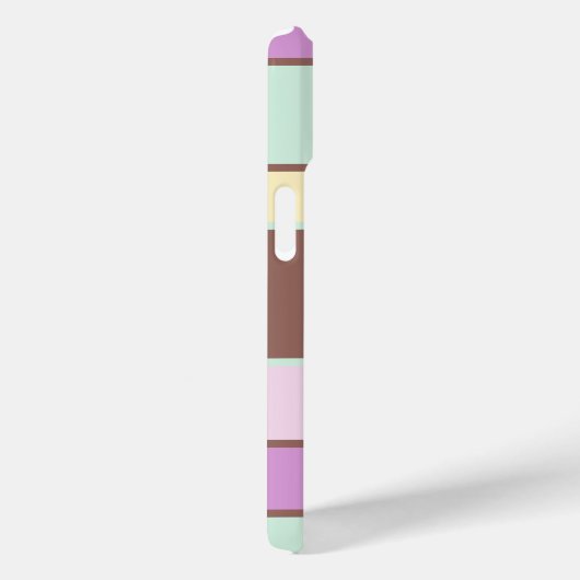 Personalisierte, elegante Pastellstreifen, rosa He Case-Mate iPhone Hülle (Rückseite / Rechts)