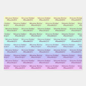 Personalisierte Elegante Regenbogenstreifen 50. Ge Geschenkpapier Set (Vorderseite 3)