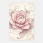 Personalisierte elegante rosa florale Post-it®-Not Post-it Klebezettel (Vorderseite)