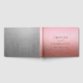 Personalisierte elegante Rose Gold Gästebuch (Voll)