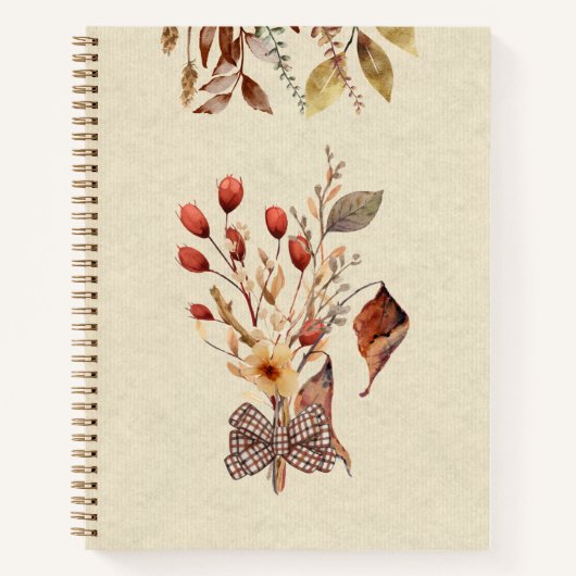 Personalisierte elegante rustikale Herbstlaube Notizblock (Vorderseite)