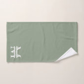 Personalisierte elegante Sage Green Monogram & Nam Badhandtuch Set (Handtuch)