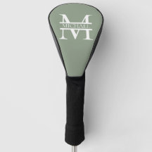 Personalisierte elegante Sage Green Monogram & Nam