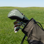 Personalisierte elegante Sage Green Monogram & Nam Golf Headcover (In SItu)