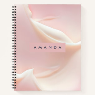 Personalisierte Elegante Sanfte Rosa Satin Abstrak Notizblock