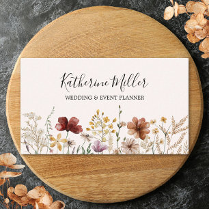 Personalisierte Elegante Schöne Wildblumen-Blumen Visitenkarte