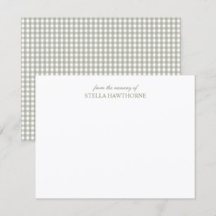 Personalisierte elegante Schriftart Sage Green Gin Dankeskarte