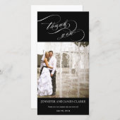 Personalisierte, elegante Script-Hochzeit Vielen D Dankeskarte (Vorne/Hinten)