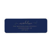 Personalisierte elegante Script-Navy-Name-Adresse (Vorne)