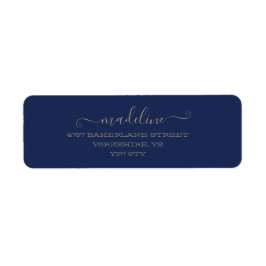 Personalisierte elegante Script-Navy-Name-Adresse