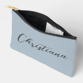 Personalisierte, elegante Script Typografie Pastel Zubehörtasche (Offen)