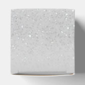 Personalisierte Elegante Silver Sparkle Cube Favor Geschenkschachtel (Oben)