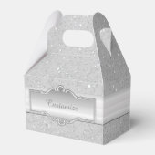 Personalisierte elegante Silver Sparkle Gable Box Geschenkschachtel (Vorderseite)