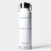 Personalisierte elegante süße klassische Lehrkraft Trinkflasche (Vorderseite)