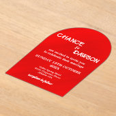 Personalisierte Elegante und moderne Hochzeiten Acryleinladungen (Ablage )