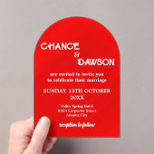 Personalisierte Elegante und moderne Hochzeiten Acryleinladungen (Insitu (Handheld))