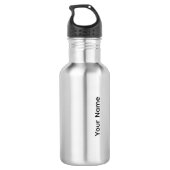 Personalisierte elegante violette Tulpe Edelstahlflasche (Rückseite)