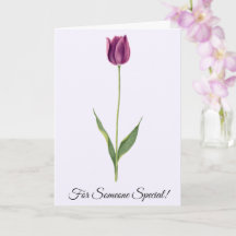 Personalisierte elegante violette Tulpe