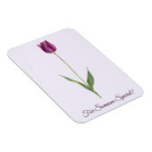 Personalisierte elegante violette Tulpe Magnet (Rechte Seite)