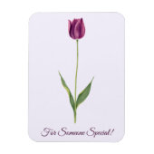 Personalisierte elegante violette Tulpe Magnet (Vertikal)
