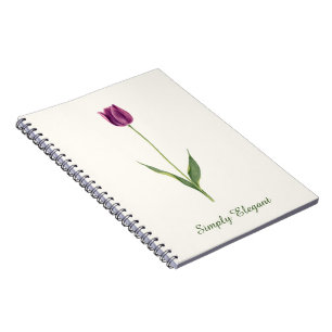 Personalisierte elegante violette Tulpe Notizblock