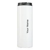 Personalisierte elegante violette Tulpe Thermosbecher (Rückseite)