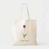 Personalisierte elegante violette Tulpe Tragetasche (Vorne)