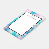 Personalisierte elegante Wasserfarben Postit Notes Post-it Klebezettel (angewinkelt)