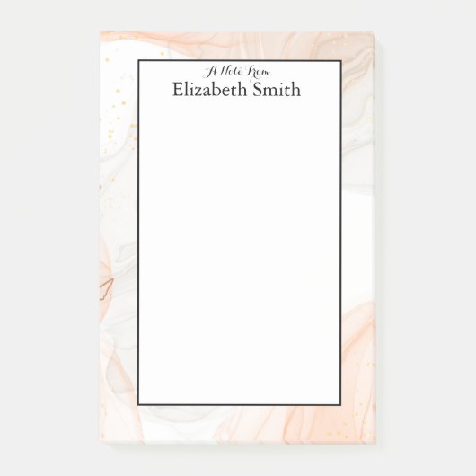 Personalisierte elegante Wasserfarben Postit Notes Post-it Klebezettel (Vorderseite)