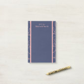 Personalisierte elegante Wasserfarben Postit Notes Post-it Klebezettel (Auf Schreibtisch)