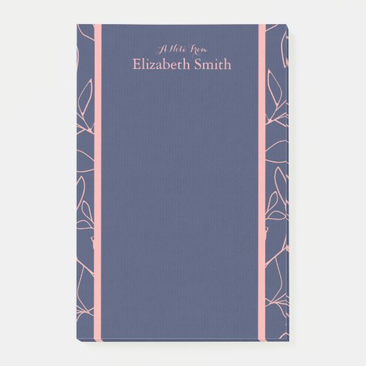 Personalisierte elegante Wasserfarben Postit Notes Post-it Klebezettel (Vorderseite)