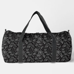 Personalisierte elegante weiße Blumen-Duffeltasche Duffle Bag