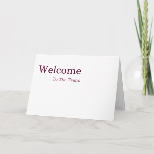 Personalisierte Elegante Welcome Card Karte (Vorderseite)