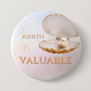 Personalisierte Elegante, wertvolle Pearl Affirmat Button