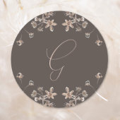 Personalisierte elegante Wildblume Hochzeitsumgebu Runder Aufkleber