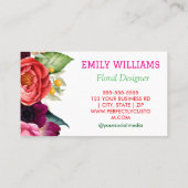 Personalisierte Elegante Wildblume Visitenkarte (Rückseite)