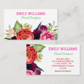 Personalisierte Elegante Wildblume Visitenkarte (Vorne/Hinten)