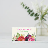 Personalisierte Elegante Wildblume Visitenkarte (Stehend Vorderseite)