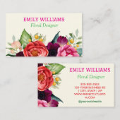 Personalisierte Elegante Wildblume Visitenkarte (Vorne/Hinten)