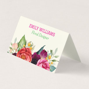Personalisierte elegante Wildblumen-Blumen  Visitenkarten