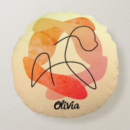 Personalisierte Eleganz und Essenz des Freien Pfer Rundes Kissen