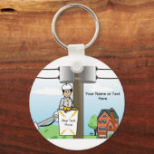 Personalisierte elektrische Lineman - männlicher C Schlüsselanhänger (Vorderseite)