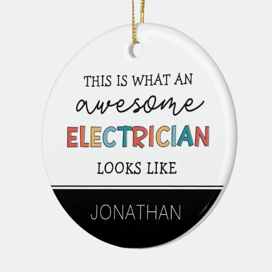 Personalisierte Elektrogeräte Keramik Ornament (Links)