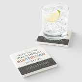 Personalisierte Elektrogeräte Steinuntersetzer (Seitenansicht)