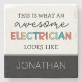 Personalisierte Elektrogeräte Steinuntersetzer (Vorderseite)