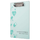 Personalisierte Elemente der blauen Medizin Klemmbrett (Links)