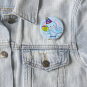 Personalisierte Elephant Birthday Button (Beispiel)